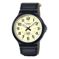 MW-240B-3BVDF | Đồng Hồ Casio | Nam | Dây Vải | 3 Kim | Chống Nước WR50M