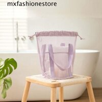 Mxfashionestore Túi Lưới Dây Rút Đựng Mỹ Phẩm / Đồ Vệ Sinh Cá Nhân Có Thể Gập Lại