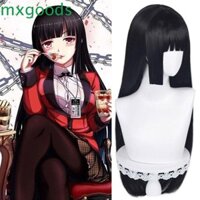 Mxgoods Jabami Yumeko Tóc Giả Cosplay Tóc Giả Tiệc Cosplay Tóc Giả Phụ Kiện Tóc Trang Phục Hóa Trang Kakegurui - Bắt Buộc Gambler Vai Trò Chơi Nữ Trưởng Thành Tóc Đen Có Nổ