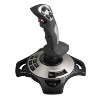 MXMY PC Joystick, USB Game Controller with Vibration Function and Throttle Control, USB Flight Stick Flight Simulator Joystick, Wired Gamepad Fligh...