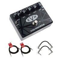 MXR EVH 5150 Eddie Van Halen Overdrive Analog Guitar Effect Pedal Bundle with 4 Cables