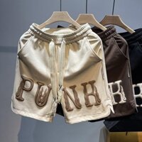 Mỹ Ba Chiều In Chữ Quần Short Thể Thao Nam 2024 Mùa Hè Dạo Phố Cao Cấp Puffian Đẹp Trai Rời Thường Ngày Năm-20241130