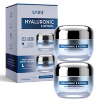 [Mỹ] Bộ kem dưỡng ngày/đêm Hyaluronic Acid & Retinol Trẻ hóa Giảm nếp nhăn & làm mờ vết thâm thuần chay Azure