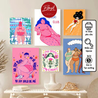 My Body, my choice - Tranh in trên canvas căng khung, tranh vẽ phong cách hiện đại nhiều màu sắc động lực, tranh cá tính