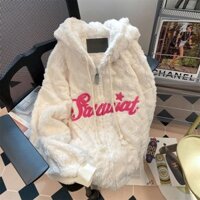 Mỹ Cashmere Dày Áo Khoác Nữ Rời Thu Đông Phố Cao Cấp Oversize Tide