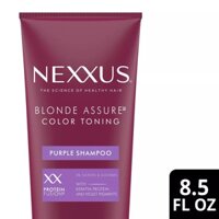 [Mỹ] Dầu gội tím cân bằng màu cho tóc tẩy trắng, bạch kim hoặc bạc Nexxus Blonde Assure Purple 251 mL
