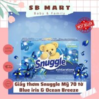 [MỸ - ĐI AIR] Giấy thơm Snuggle Mỹ 70 tờ mùi Blue Iris & Ocean Breeze tươi mát, thơm ngát. Mùi mới