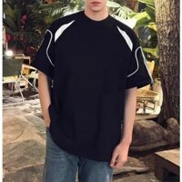 Mỹ Đơn Giản Khâu Áo Thun Ngắn Tay Nam Mùa Hè Hợp Thời Trang Rời Tất Cả Trận Đấu Raglan Áo Thun Tay Top Cặp Đôi20250403