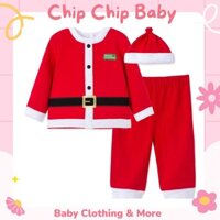 My First Christmas - Bộ Quần Áo Ông Già Noel Kèm Mũ LITTLE ME Xuất Xịn Cho Bé Size Nhí 3-12m