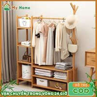 MY Home giá treo quần áo kệ treo quần áo Móc treo quần áo đa năng kệ treo quần áo khung tre