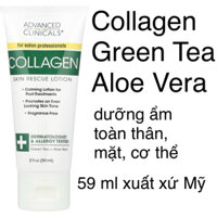 [MỸ] Kem Collagen Lifting Body Cream - Travel 59 ml Advanced Clinicals vitamin E Các nếp nhăn chảy xệ lão hóa mất nước