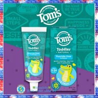 (Mỹ) Kem Đánh Răng Tự Nhiên, Nuốt Được Cho Bé Từ 3 Tháng Tuổi Tom’s of Maine Toddler fluoride-free toothpaste Trái Cây
