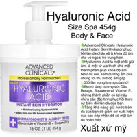 [Mỹ] kem dưỡng ẩm da hyaluronic acid advanced clinicals 454g