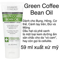 [MỸ] Kem Green Coffee Bean Oil Thermo vfirmin Body Cream Travel 59ml Advanced Clinicals Green Tea collagen vitamin E