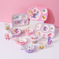 My Little Pony Bộ Đồ Ăn Trẻ Em Hộ Gia Đình Melamine Ngăn Đĩa Thực Phẩm Bổ Sung Bát Dễ Thương Mẫu Giáo Melamine Đĩa Ăn