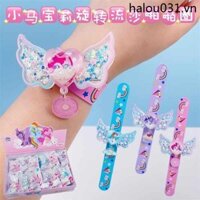 My Little Pony Chính Hãng Trẻ Em Pop Nhẫn Tím Yue Biqi Yunbao Công Chúa Xoay Lấp Lánh Vòng Tay Cánh Đồ Chơi