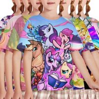 My Little Pony Tình Bạn In Hình Ma Thuật Áo Thun Trẻ Em Tay Ngắn Cổ Tròn Kỳ Lân Áo Sơ Mi Cầu Vồng Top 3-13 Tuổi Hoạt Hình Anime Hàng Ngày Vui Vẻ Trẻ Em Sống Động Dễ Thương Áo Thun
