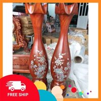 Mỹ Nghệ Bắc Ninh  Cặp lộc bình gỗ hương cao 60cm