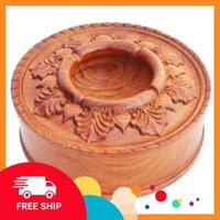 Mỹ Nghệ Bắc Ninh  Gạt tàn thuốc bằng gỗ Hương tiện tròn