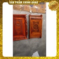 [Mỹ Nghệ Đồng Kỵ] Khay trà chân cuốn gỗ hương-Khay trà cuốn thư-Khay trà gỗ hương