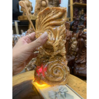 [Mỹ Nghệ Mộc An] Đạt Ma bay gỗ huyết long cao 20 cm mộng dầu thấu quang đẹp rực rỡ Thiên thần Đạo Cơ-đốc