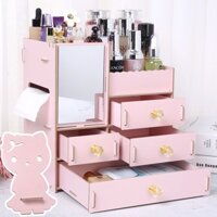 Mỹ Phẩm Hộp Bảo Quản Để Bàn Hộp Bảo Quản Ngăn Kéo Gỗ Tủ Đựng Mỹ Phẩm Để Bàn Giá Để Đồ