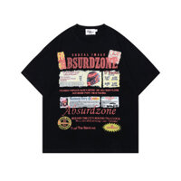 Mỹ Retro Cũ Báo In Hình Ngắn Tay Áo Thun Nam Phố Cao Cấp Mặc Quá Khổ Rời Hip-Hop Nửa