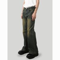 Mỹ Retro Tất Cả Trận Đấu Ruffian Đẹp Trai Ôm Hơn Nhìn Cao Rửa Rời Hợp Thời Trang Quần Jean Nam Nữ Quần Dài Cao