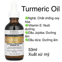 [MỸ] SERUM Turmeric Oil, Perfect for Problem Skin, 1.8 fl oz (53 ml) Advanced Clinicals
