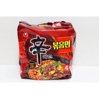 Mỳ Shin xào khô - mỳ Shin Ramyun Nongshim Hàn Quốc , lốc 4 gói*131gr