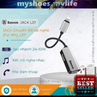 MY SHOES MY LIFE .   Jack chuyển tai nghe Type C to Type C và 3.5 audio Baseus L40 / Jack chuyển ios 1 ni