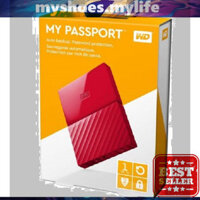 MY SHOES MY LIFE .   Ổ cứng di động HDD 2.5 inch WD My Passport 3TB ( Đỏ ) WDBYFT0030BRD New Chính Hãng 1