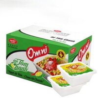 Mỳ tôm chanh Omni bát vuông ngon nhất thùng 24 bát, date mới nhất thị trường