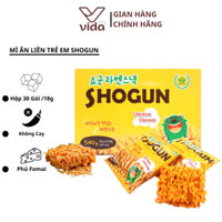 Mỳ Tôm Trẻ Em Ăn Liền SHOGUN Làm Từ Khoai Tây Mỳ tôm Shogun Hàn Quốc - Hộp 30 gói (SP200007)
