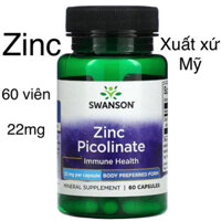 [MỸ] viên Zinc Picolinate 22mg 60 viên Swanson