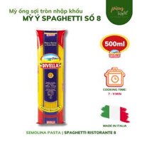 Mỳ Ý Ristorante số 8 | Ristorante Spaghetti Divella No.8 250g/ 500g - Mì spaghetti giàu dinh dưỡng nhập khẩu Ý chính hãng