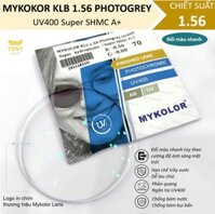 Mykolor KLB 1.56 Photogray.UV400 - Tròng kính đổi màu, mắt kính cận viễn loạn chính hãng