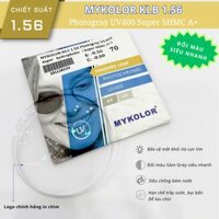 Mykolor KLB 1.56 Photogray.UV400 - Tròng kính đổi màu, mắt kính cận viễn loạn chính hãng