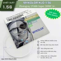 Mykolor KLO 1.56 BlueUV.Photogray - Tròng kính đổi màu, mắt kính cận loạn chính hãng