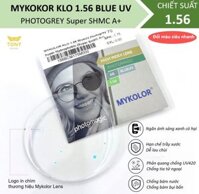 Mykolor KLO 1.56 BlueUV.Photogray - Tròng kính đổi màu, mắt kính cận loạn chính hãng