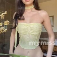Mymiss1-áo ống ren nữ mùa hè có khăn quàng cổ