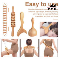 Myrtlestore 4 Cái / bộ Dụng Cụ Massage Bằng Gỗ Trị Liệu Massage Bộ Lymphatic Thoát Nước Massage Maderoterapia Bộ Để Định Hình Cơ Thể Giảm Đau Cơ