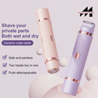 Myrtlestore Nữ Máy Cạo Râu Điện USB Sạc Chống Thấm Nước Di Động Du Lịch Mặt Cơ Thể Bikini Khu Vực Cánh Tay Chân Tẩy Lông Dao Cạo Máy Cạo Lông Tông Đơ