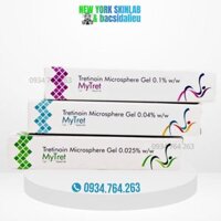 Mytret gel (15g) Tretinoin Microsphere 0.1 - 0.04 - 0.025%, tre USP Ấn độ trị mụn, tretinol chống lão hóa mạnh mẽ