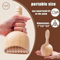 N & T 1 Chiếc Cốc Massage Trị Liệu Bằng Gỗ Có Con Lăn Cầm Tay Massage Bằng Gỗ Con Lăn Máy Mát Xa Gỗ Trị Liệu Giác Ngộ Công Cụ Massage Kinh Tuyến Đẹp