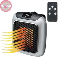 N2hao 800W Mini Nóng Cho Gia Đình Phòng Tắm Nhỏ Quạt Sưởi Ấm Treo Tường PTC Gốm Điện Có Điều Khiển Từ Xa n