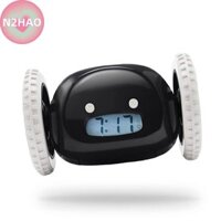 N2hao Alarm Clock Đồng hồ báo thức chạy bộ Di chuyển cuộn nhảy Chạy đi Dễ dàng đặt Đồng hồ báo thức kỹ thuật số thông minh trên bánh xe, dành cho người ngủ nặng Người lớn Trẻ em Thanh thiếu niên Phòng ngủ, Đồng hồ báo thức lười biếng n