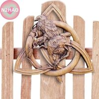 N2hao Bắc Âu Pagan Thần Khắc Heathen Bắc Âu Rune Nhựa Treo Tường Trang Trí Sân Vườn Tượng Trang Trí Nhà Cửa Treo Cửa Mặt Dây Chuyền n