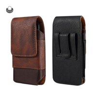 N2hao Đa Năng Da Nam Thắt Lưng Túi Điện Thoại Di Động Thắt Lưng Kẹp Dành Cho IPhone 15 14 13 12 Pro Max Samsung Galaxy S22 S23 Xiaomi Huawei A