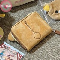 N2hao Kawaii Rilakkuma Ví Hoạt Hình Dễ Thương Mặt Gấu Ví Nhỏ Dành Cho Nữ Bé Gái Túi Kẹp Tiền Nhỏ Gọn Thời Trang Ví Đựng Tiền Xu Quà Tặng n
